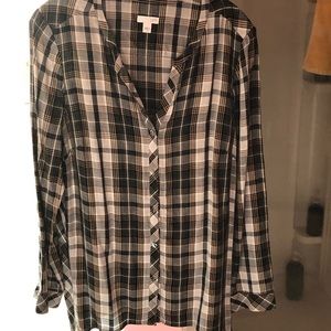 J. Jill plaid top size medium